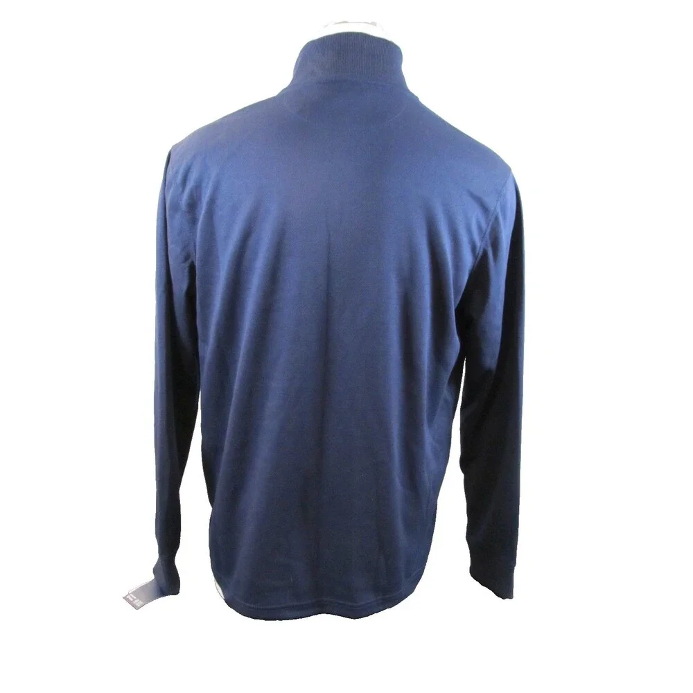 Chaps Men’s Quarter‑Zip Knit Pullover XL Navy NWT Midweight